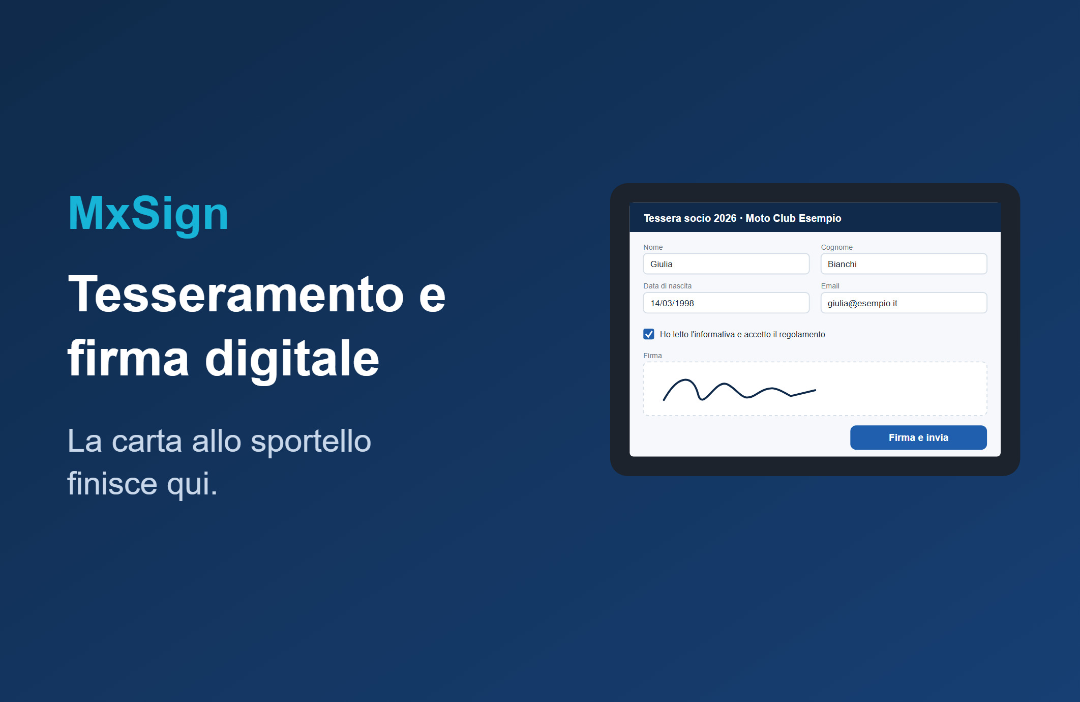 Tesseramento e firma digitale