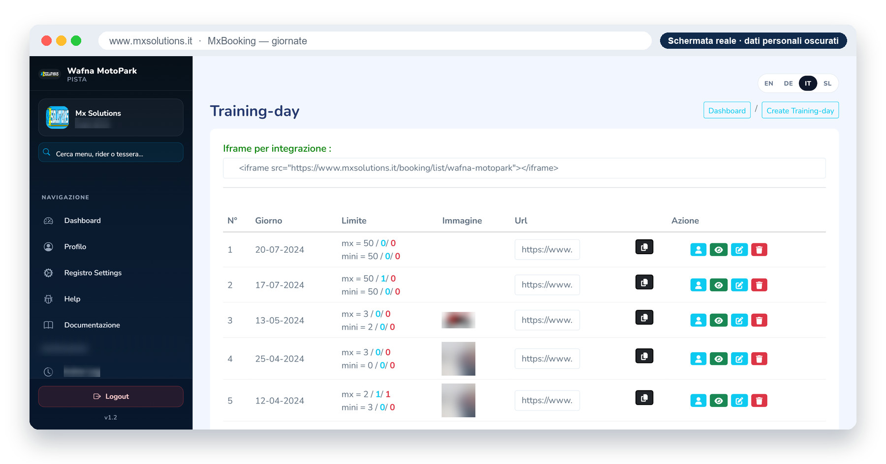 MxBooking: giornate di allenamento con i posti MX e MINI